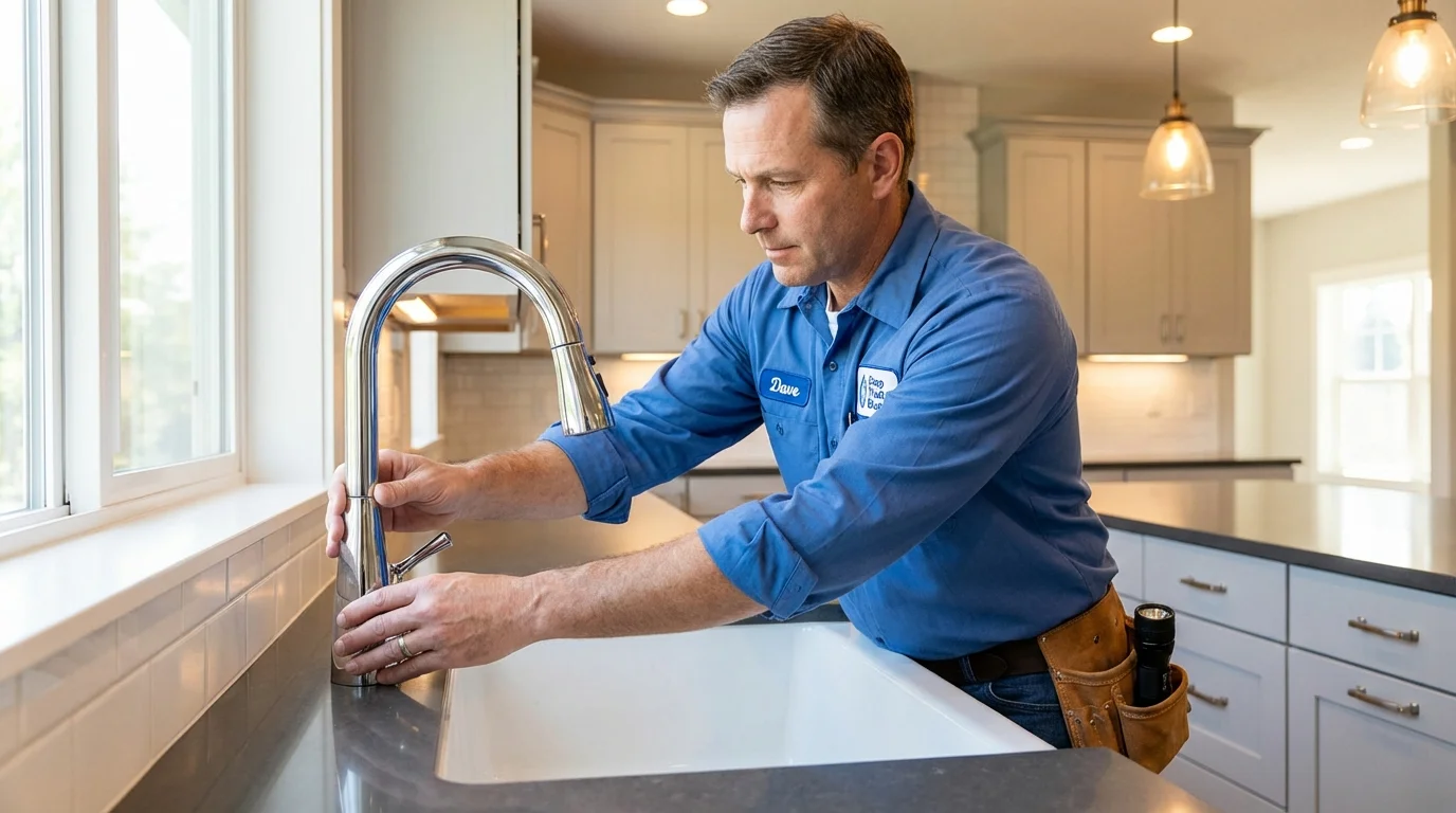 Kitchen faucet installation by Johns Plumbing LLC in Port Barre